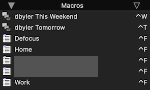 Keyboard Maestro "OmniFocus" Group